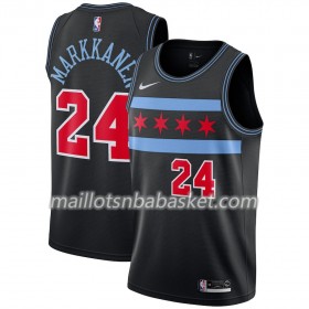 Maillot Homme Chicago Bulls Lauri Markkanen 24 2018-19 Nike City Edition Noir Swingman